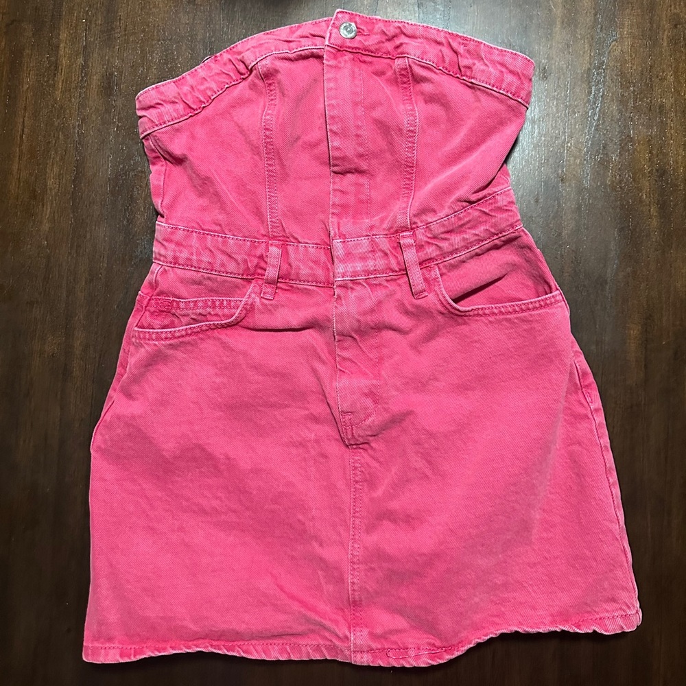 ZARA Pink Denim dress